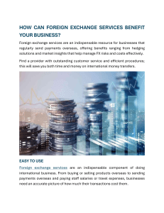 Foreign Exchange Services: Benefits for Your Business