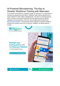 AI-Powered Microlearning  The Key to Smarter Workforce Training with MaxLearn