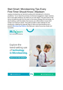 Microlearning Tips for Beginners | MaxLearn Guide