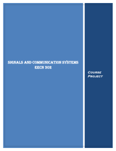 Signals & Communication Systems Project: SIMULINK Analysis