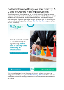Microlearning Design Guide: High-Impact Content Creation