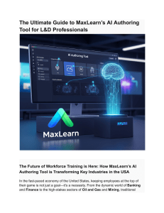 MaxLearn AI Authoring Tool: L&D Guide