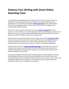 Enhance Writing with AI Rewriting Tools Online
