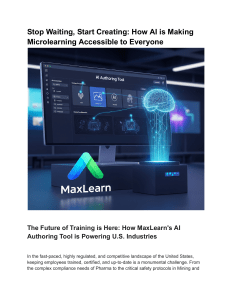 AI Microlearning: MaxLearn for U.S. Industries
