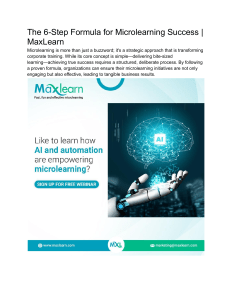 Microlearning Success: A 6-Step Formula