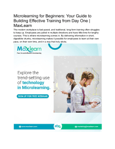 Microlearning Guide: Build Effective Training