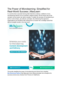 Microlearning: Simplified for Real-World Success