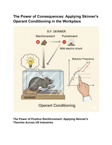 Operant Conditioning in the Workplace: US Industry Applications