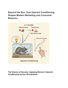 Operant Conditioning in Business: Shaping Behavior for Success