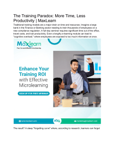 Microlearning: Boost Productivity & Training ROI