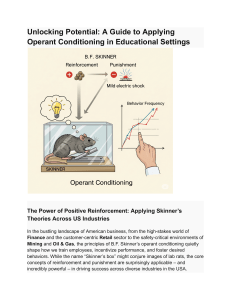 Operant Conditioning in US Industries: A Practical Guide