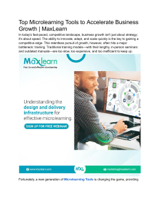 Microlearning Tools for Business Growth: MaxLearn
