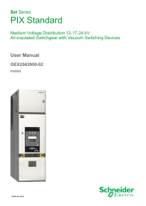 PIX Standard MV Switchgear User Manual