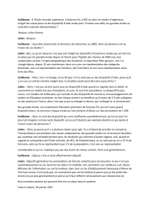 &Eacute;litisme et Grandes &Eacute;coles : Transcription d'Entretien