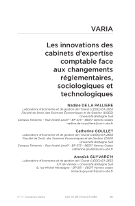 Innovations des cabinets d'expertise comptable