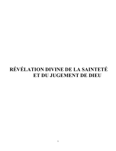 1) Sainteté et Jugement Michael Sambo(1)