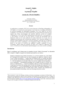 Joseph Stiglitz & In&eacute;galit&eacute;: Analyse du &laquo; Prix de l'in&eacute;galit&eacute; &raquo;