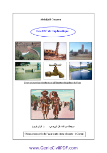 Les ABC de l'hydraulique: Cours et exercices d'hydraulique