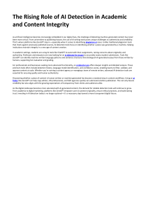 AI Detection in Academics & Content Integrity