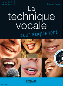 La Technique Vocale : Guide de Technique Vocale