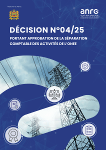 Décision séparation comptable ONEE - ANRE Maroc