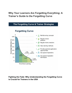 Forgetting Curve: Trainer's Guide to Improve Learning Retention
