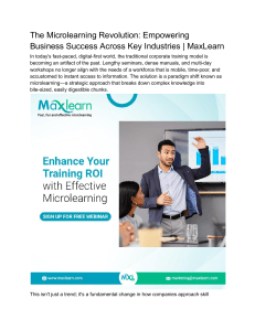 Microlearning Revolution: Empowering Business Success