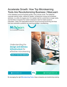 Microlearning Tools: Revolutionizing Business Growth
