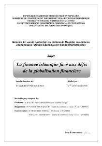 Finance Islamique et Globalisation Financière : Défis et Perspectives
