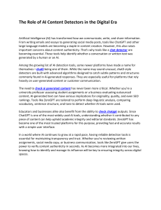 The Role of AI Content Detectors in the Digital Era