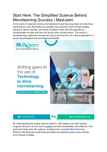 Start Here  The Simplified Science Behind Microlearning Success   MaxLearn