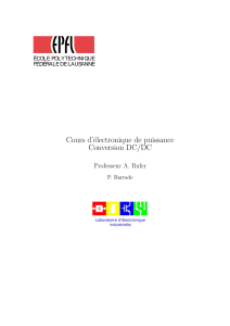 Cours d'Électronique de Puissance: Conversion DC/DC - EPFL