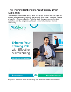 The Training Bottleneck  An Efficiency Drain   MaxLearn
