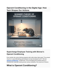 Operant Conditioning in the Digital Age  How Tech Shapes Our Actions