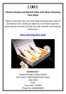 Cleanse Deeply and Refresh Daily with Deep Cleansing Face Wash