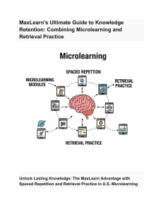Microlearning & Knowledge Retention: MaxLearn's Guide