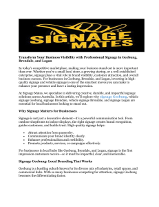 Vehicle Signage Geebung