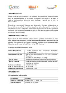 Rapport d'installation de syst&egrave;me photovolta&iuml;que : ISTA/Kinshasa