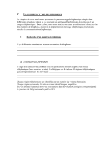 Communication T&eacute;l&eacute;phonique: Trouver Num&eacute;ro, Pr&eacute;parer Message, Simuler Appel