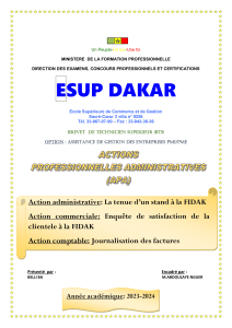 BTS Assistance de Gestion PMI/PME - ESUP DAKAR 2023-2024