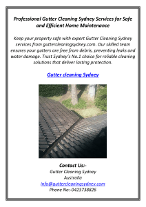 Professional Gutter Cleaning Sydney Services for Safe and Efficient Home Maintenance