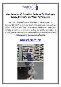 Premium Aircraft Propellers Designed for Maximum Safety, Durability and Flight Performance