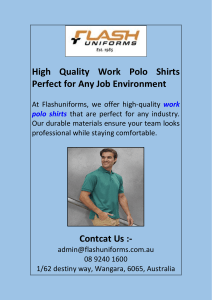 High Quality Work Polo Shirts Perfect for Any Job Environment