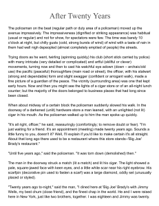 After Twenty Years Short Story with Vocabulary Definitions