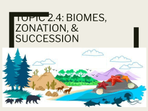 Biomes, Zonation & Succession: Ecology & Environmental Science Guide