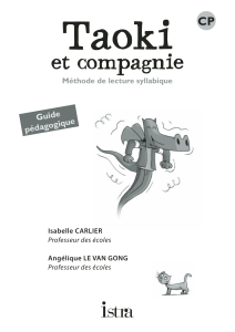 Guide Pédagogique Taoki et compagnie CP - Méthode de Lecture Syllabique