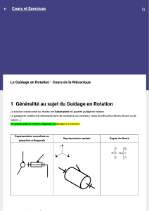 Guidage en Rotation: Cours de Mécanique, Paliers Lisses & Roulements