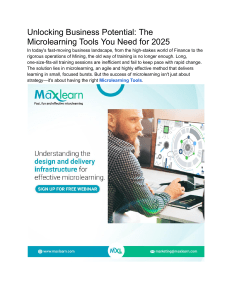 Unlocking Business Potential  The Microlearning Tools You Need for 2025