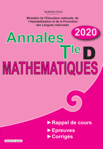Annales Mathématique Terminale D