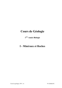 Cours de Géologie: Minéraux, Roches et Système Solaire pour Biologie